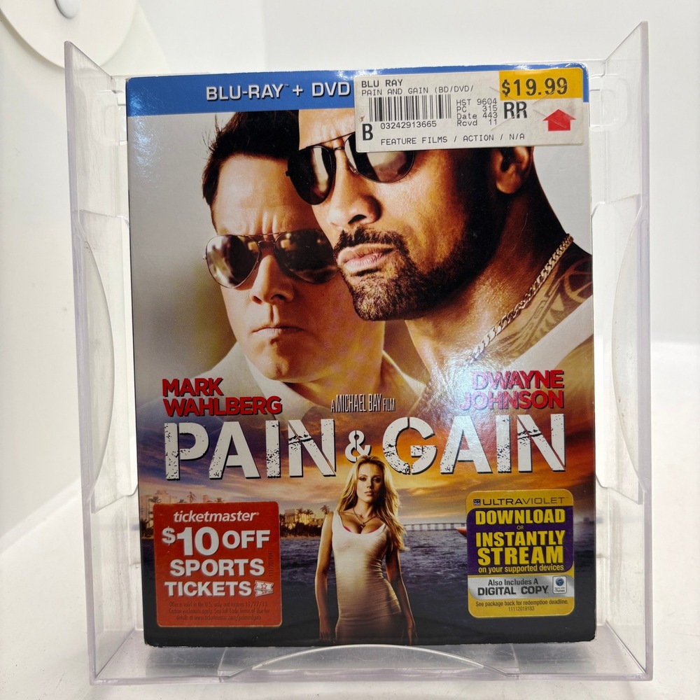 Pain & Gain Blu-ray DVD Combo Mark Wahlberg Dwayne Johnson Michael Bay Film